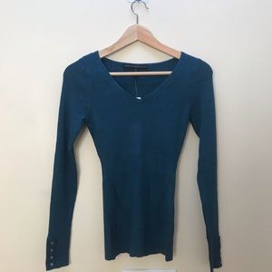 NWT! WHBM Button Detail V-Neck Sweater